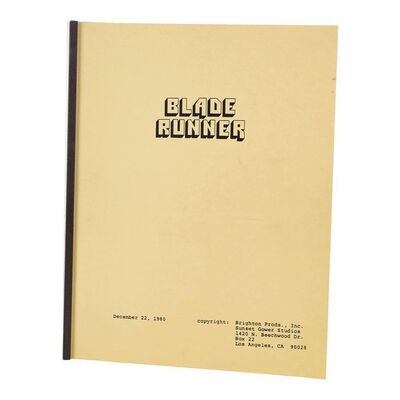 Lot #1168 - Bound Draft Script ### BLADE RUNNER (1982)