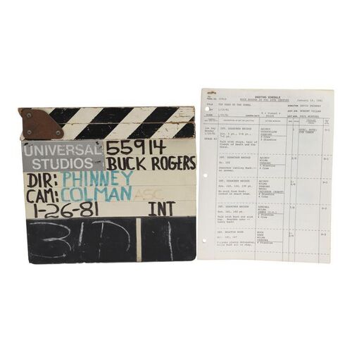 Lot #1176 - "The Hand of the Goral" Clapperboard and Shooting Schedule ### BUCK ROGERS IN THE 25TH CENTURY (1979-1981)