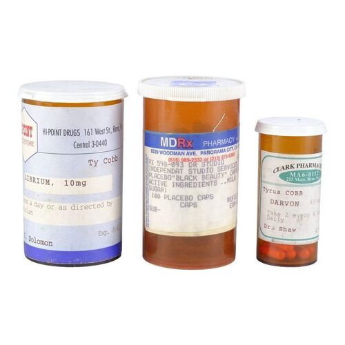 Lot #1200 - Set of Tyrus "Ty" Cobb's (Tommy Lee Jones) Medication ### COBB (1994)