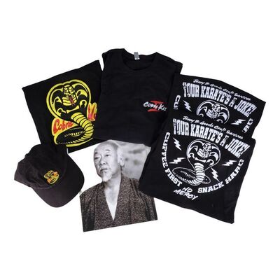 Lot #1202 - Mr. Miyagi's (Pat Morita) Unused Photo, Crew Hat and Set of Four Crew Shirts ### COBRA KAI (2018-2023)