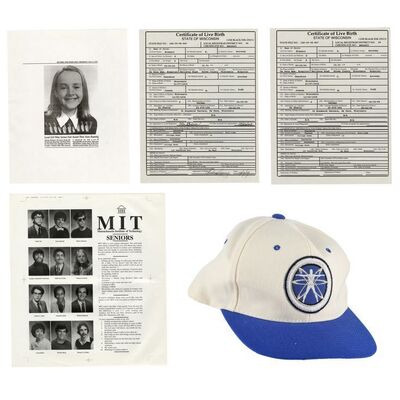 Lot #1205 - Pair of Dr. Ellie Arroway's (Jodie Foster) Birth Certificates, Articles, and Hat ### CONTACT (1997)