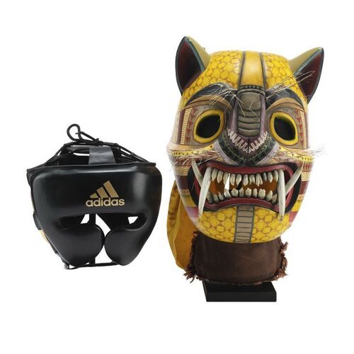 Lot #1213 - Felix Chavez's (Jose Benavidez) Tribal Tiger Mask and Headgear ### CREED III (2023)