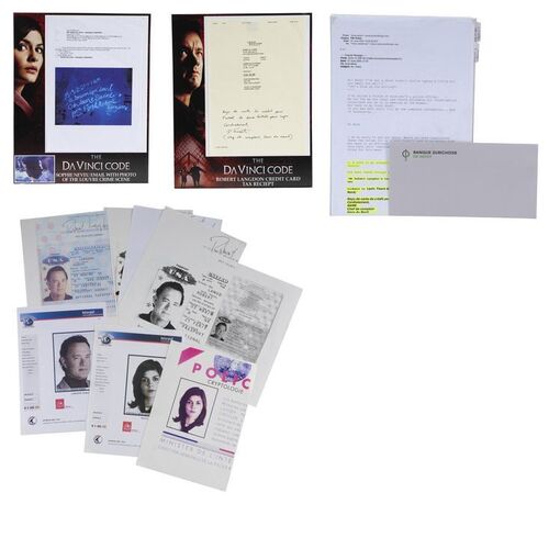 Lot #1216 - Sophie Neveu's (Audrey Tautou) Email, Robert Langdon's (Tom Hanks) Tax Receipt, and Ron Howard's Production Folder ### THE DA VINCI CODE (2006)