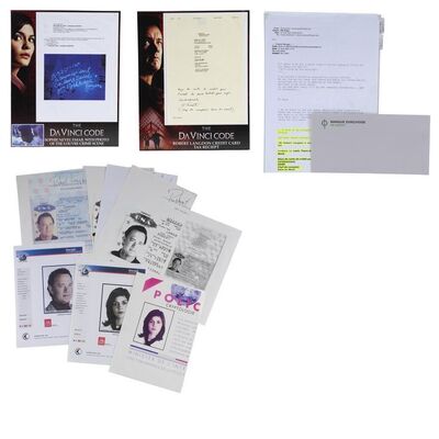 Lot #1216 - Sophie Neveu's (Audrey Tautou) Email, Robert Langdon's (Tom Hanks) Tax Receipt, and Ron Howard's Production Folder ### THE DA VINCI CODE (2006)