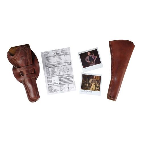 Lot #1218 - Calamity Jane's (Robin Weigert) and Whitney Ellsworth's (Jim Beaver) Holsters, with Polaroids, and Production Paperwork ### DEADWOOD (2004-2006)