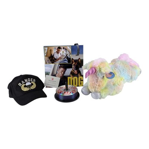 Lot #1232 - Jackson Briggs' (Channing Tatum) Memorial Bracelets with Unicorn, Key Cards, Ranger Hat, and Digital Optical Discs ### DOG (2022)
