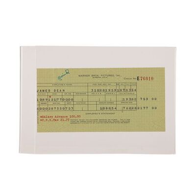 Lot #1238 - James Dean's Production Payslip ### EAST OF EDEN (1955)