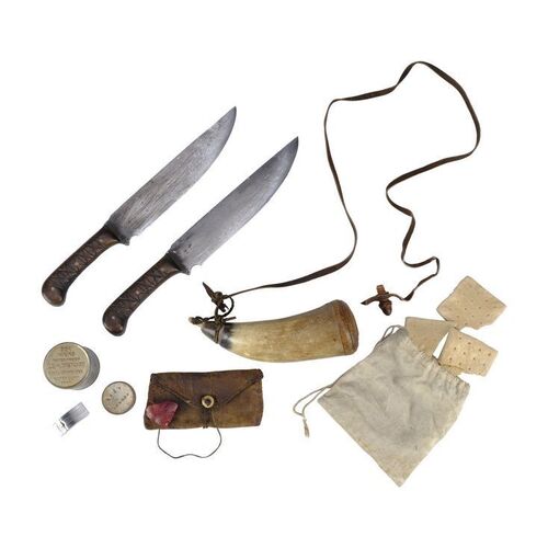 Lot #1265 - Newton Knight's (Matthew McConaughey) Knives, Gunpowder Horn, Canisters, and Pouches ### FREE STATE OF JONES (2016)