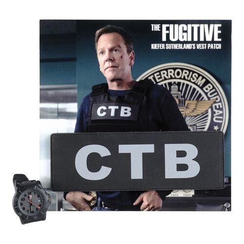 Lot #1266 - Detective Clay Bryce's (Kiefer Sutherland) Vest Patch and Watch ### THE FUGITIVE (T.V. MINI-SERIES, 2020)