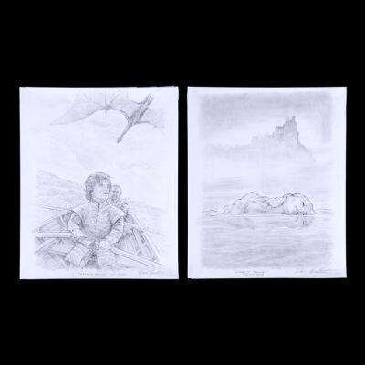 Lot #1268 - Pair of Hand-drawn Preliminary Poster Artworks ### GAME OF THRONES (T.V. SERIES, 2011-2019)