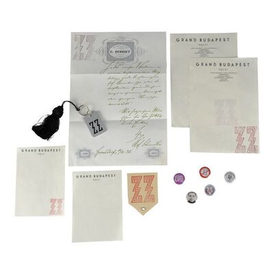 Lot #1287 - Zubrowkan "ZZ" Stationery, Ephemera, and Pins ### THE GRAND BUDAPEST HOTEL (2014)