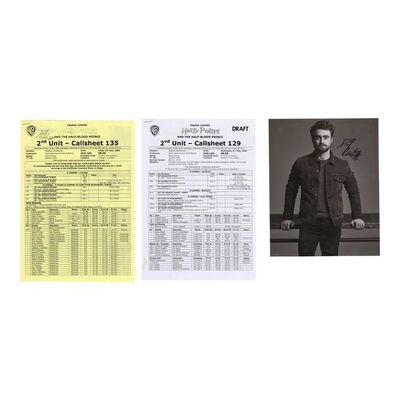 Lot #1303 - Daniel Radcliffe-Autographed Call Sheet and Photo ### HARRY POTTER AND THE HALF-BLOOD PRINCE (2009)