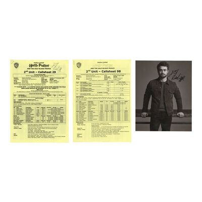 Lot #1304 - Daniel Radcliffe-Autographed Call Sheet and Photo ### HARRY POTTER AND THE HALF-BLOOD PRINCE (2009)
