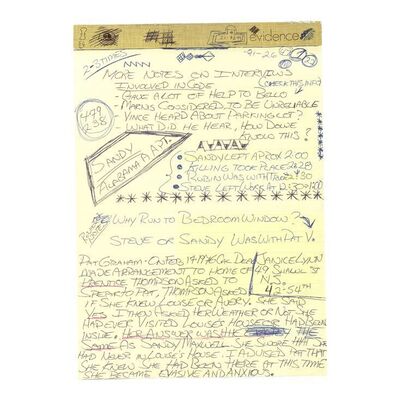 Lot #1317 - Rubin "The Hurricane" Carter's (Denzel Washington) Handwritten Notepad ### THE HURRICANE (1999)