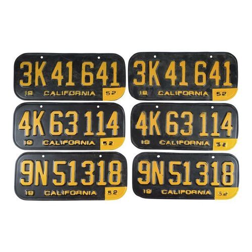 Lot #1364 - Set of Six 1952 California License Plates ### L.A. CONFIDENTIAL (1997)