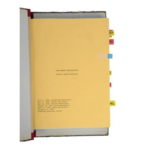Lot #1411 - Bound Shooting Script ### THE MATRIX REVOLUTIONS (2003)