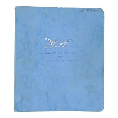 Lot #1420 - Charlie Sheen's Bound Script with Production Photo ### MEN AT WORK (1990)