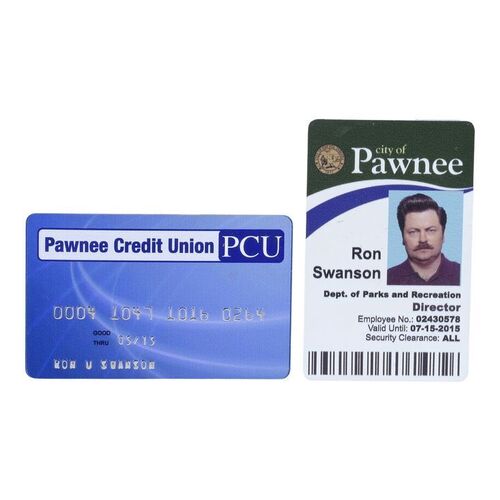 Lot #1469 - Ron Swanson's (Nick Offerman) Pawnee ID and Credit Card ### PARKS AND RECREATION (2009-2015)