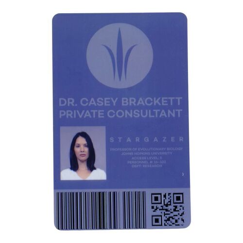 Lot #1486 - Production-Made Casey Brackett (Olivia Munn) Project Stargazer Badge ### THE PREDATOR (2018)