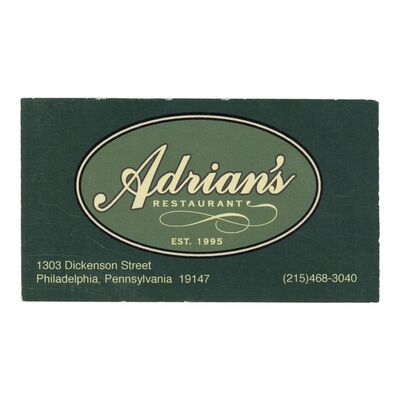 Lot #1504 - Adrian's Restaurant Business Card ### ROCKY BALBOA (2006)