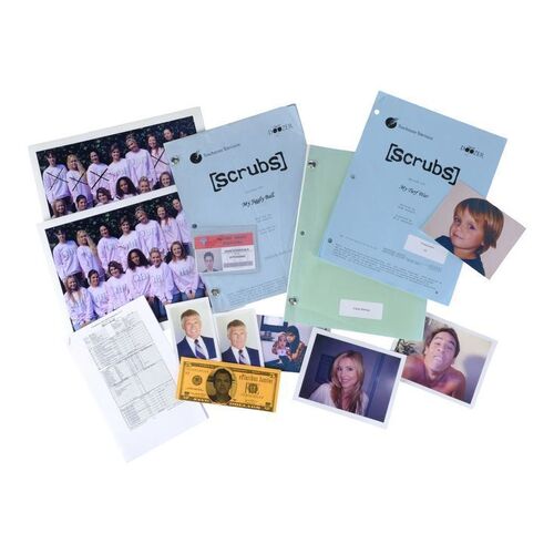 Lot #1517 - John Dorian's (Zach Braff) ID Badge, Set of Scripts, Sides, and Photos ### SCRUBS (2001-2010)