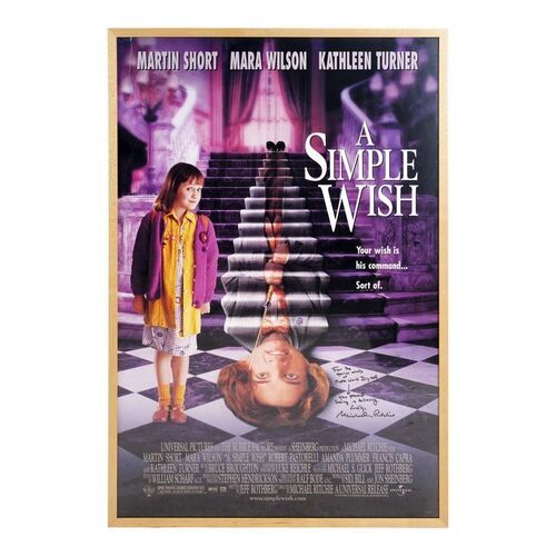 Lot #1523 - Framed Director-Autographed Poster ### A SIMPLE WISH (1997)