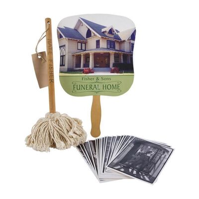 Lot #1525 - Nate Fisher's (Peter Krause) Screen-Matched Mop with Claire Fisher's (Lauren Ambrose) Photos and "Fisher & Sons" Fan ### SIX FEET UNDER (2001)