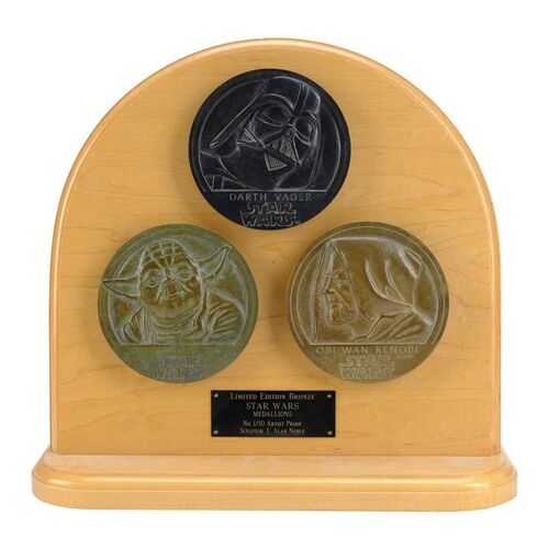 Lot #1588 - William Plumb Collection: Set of Limited-Edition Lawrence Noble Bronze Medallion Artist Proofs on Display ### STAR WARS: ORIGINAL TRILOGY (1977-1983)