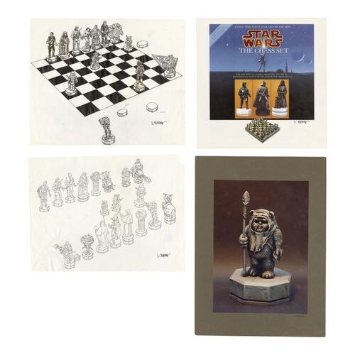 Lot #1589 - William Plumb Collection: Two Hand-Drawn and Two Printed Lawrence Noble Chess Set Concept Artworks ### STAR WARS: ORIGINAL TRILOGY (1977-1983)