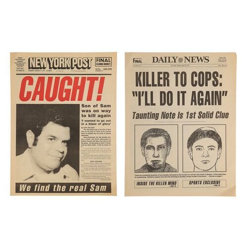 Lot #1637 - Pair of Newspapers ### SUMMER OF SAM (1999)