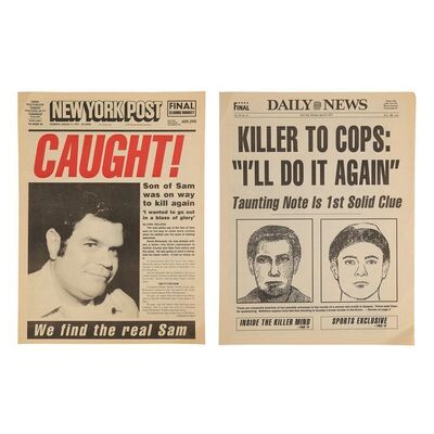 Lot #1637 - Pair of Newspapers ### SUMMER OF SAM (1999)