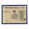 Lot #1640 - Framed Production-Made Evil Superman (Christopher Reeve) Corriere Della Sera Newspaper Cover ### SUPERMAN III (1983)