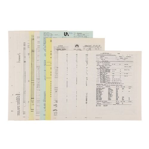 Lot #1667 - Set of 12 Call Sheets ### VARIOUS PRODUCTIONS