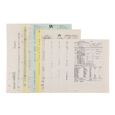 Lot #1667 - Set of 12 Call Sheets ### VARIOUS PRODUCTIONS