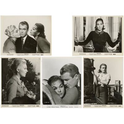 Lot #1673 - Set of Five Judy Barton/Madeleine Elster (Kim Novak) and John "Scottie" Ferguson (James Stewart) Promotional Stills ### VERTIGO (1958)