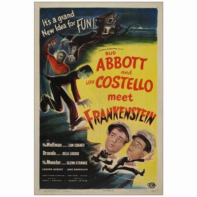 2: One Sheet (27" x 41"); Fine+ on Linen ### ABBOTT AND COSTELLO MEET FRANKENSTEIN (1948)