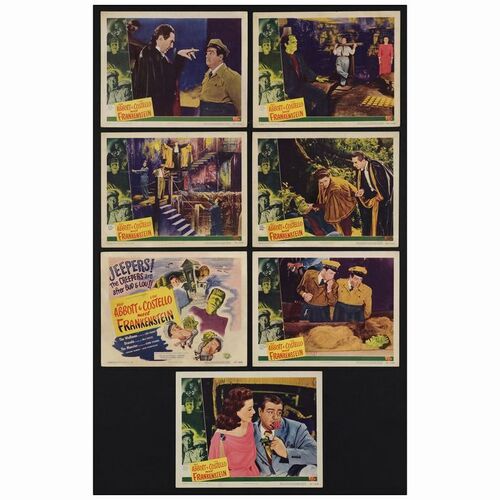 3: (7) Lobby Cards (11" x 14"); Very Fine- ### ABBOTT AND COSTELLO MEET FRANKENSTEIN (1948)