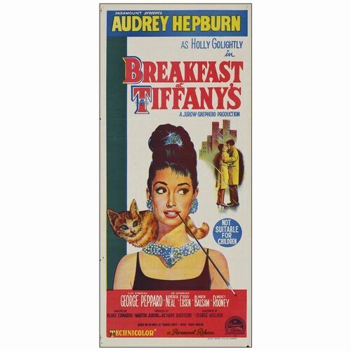 34: Australian Daybill (13.25" x 30" ); Fine+ Folded ### BREAKFAST AT TIFFANY'S (1961)