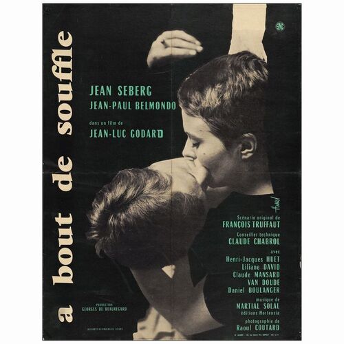 35: Full Bleed French Moyenne (23.5" x 30.5"); Photo Style; Very Fine- Folded ### BREATHLESS (1960)