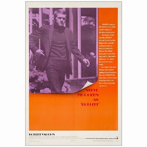 39: One Sheet (27" x 41" ); Very Fine on Linen ### BULLITT (1968)