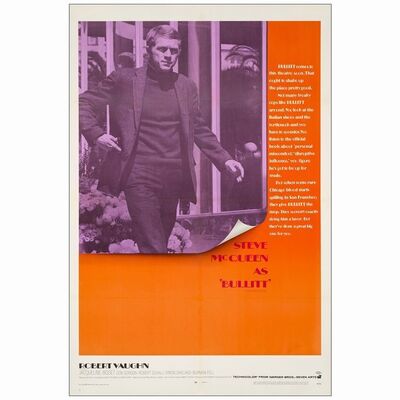 39: One Sheet (27" x 41" ); Very Fine on Linen ### BULLITT (1968)
