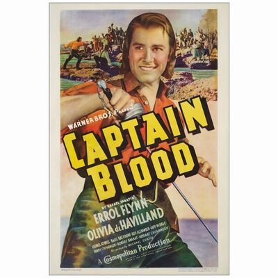 41: One Sheet (27" x 41" ); Very Good on Linen ### CAPTAIN BLOOD (1935)