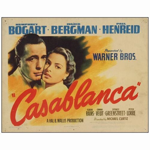 47: Title Lobby Card (11" x 14" ); Fine+ ### CASABLANCA (1942)