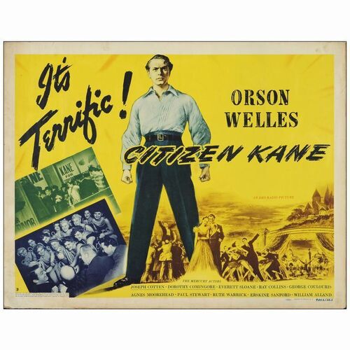 58: Half Sheet (22" x 28"); Very Fine- Rolled ### CITIZEN KANE (1941)
