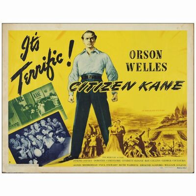 58: Half Sheet (22" x 28"); Very Fine- Rolled ### CITIZEN KANE (1941)