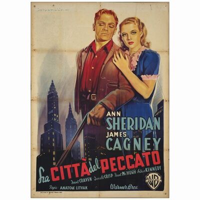 59: First Post-War Italian 2-Fogli (39" x 54"); Fine Folded ### CITY FOR CONQUEST (1947)