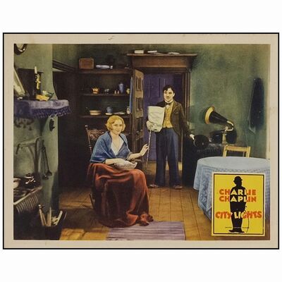 60: Lobby Card (11" x 14" ); Very Fine+ ### CITY LIGHTS (1931)