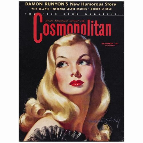 62: Magazine Newstand Placard (18.5" x 24.5"); Very Fine+ ### COSMOPOLITAN (1941)