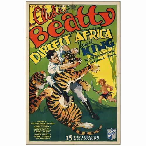67: One Sheet (27" x 41" ); Fine- Folded ### DARKEST AFRICA (1936)