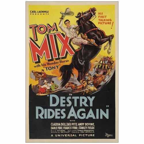 72: One Sheet (27" x 41"); Style A; Fine+ on Linen ### DESTRY RIDES AGAIN (1932)